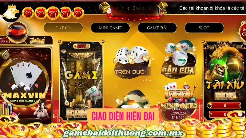 Giao diện đẳng cấp của ứng dụng casino